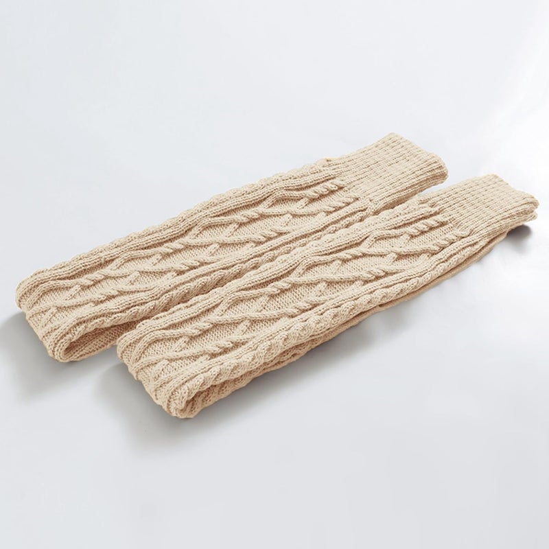 SherryDC Women's Cable Knit Thigh High Boot Socks Extra Long Winter Stockings Leg Warmers - Image 4